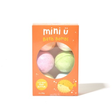 Zestaw 6 musujących kul do kąpieli dla dzieci Mini U