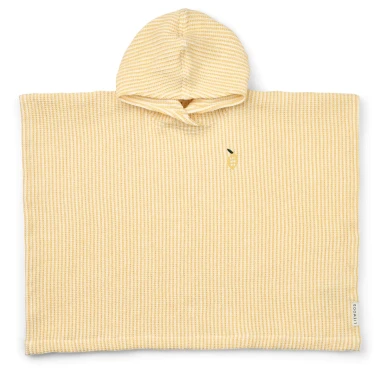 Poncho kąpielowe Paco Liewood Stripe Lemon yellow / creme de la creme
