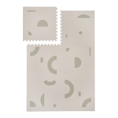 Mata piankowa Puzzle Shape Sage