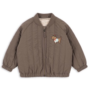 Kurtka bomberka JUNO TERRY BOMBER JACKET Walnut