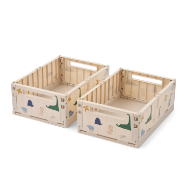 Składana skrzynka Weston Storage Box M - 2 szt Dino roar / Sandy